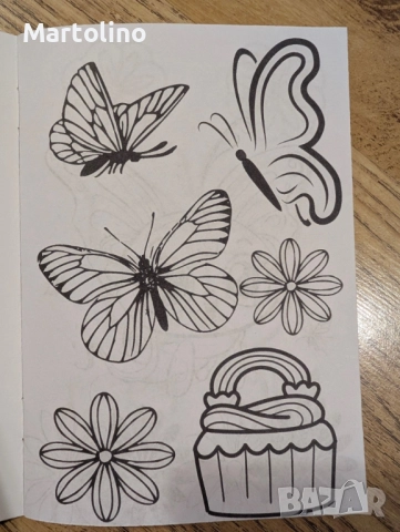 Персонализирана книжка за оцветяване с пеперудки, снимка 2 - Детски книжки - 52950154