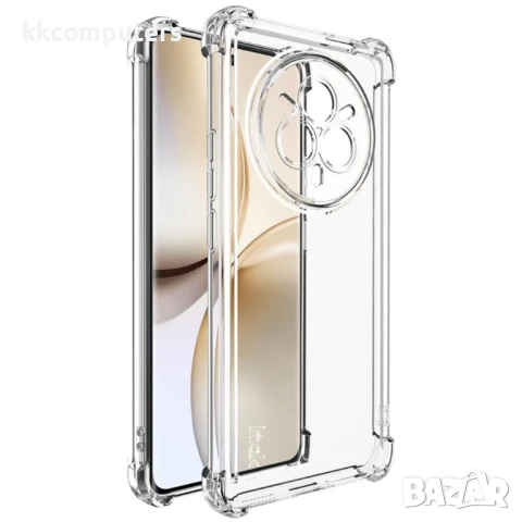 Realme 14 Pro 5G IMAK Удароустойчив Straight Frame Four Corner/Clear TPU Силиконов Калъф и Протектор