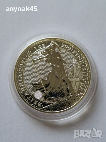 1oz. Британия, снимка 4 - Нумизматика и бонистика - 53350733
