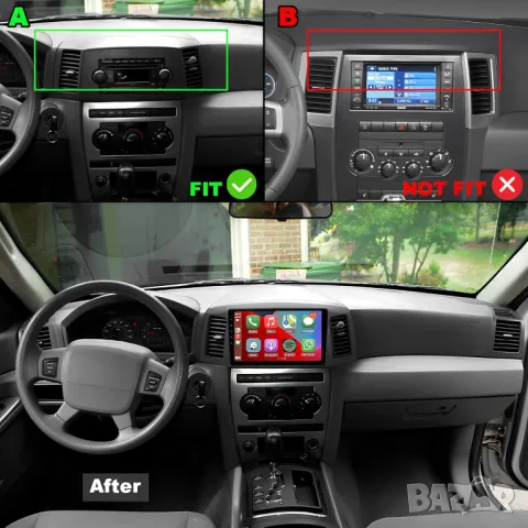 Мултимедия, Двоен дин, за Jeep Grand Cherokee, 04-07, Андроид, навигация, 2 Дин, с Android, JEEP, снимка 3 - Аксесоари и консумативи - 48689280