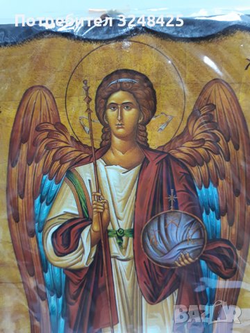 Голяма икона на Свети Архангел Михаил -- ръчна изработка, снимка 1 - Икони - 37640218