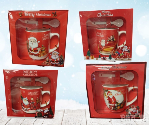 Коледни порцеланови комплекти, снимка 12 - Чаши - 51997708