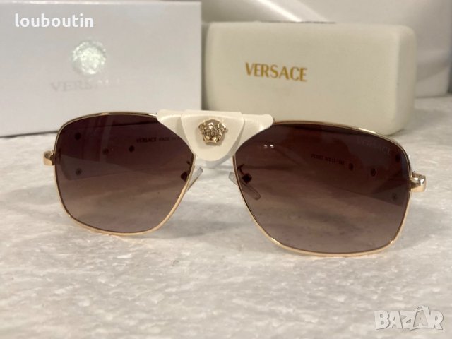 Versace 2021 унисекс слънчеви очила с кожа дамски,мъжки слънчеви очила, снимка 7 - Слънчеви и диоптрични очила - 32200331