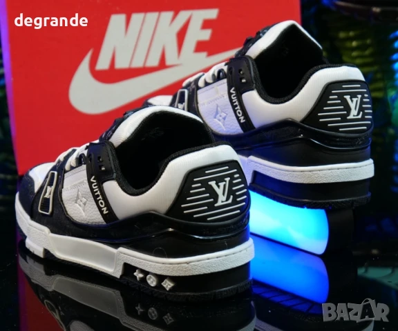 Сникърси Louis Vuitton цвят Бяло и Черно, снимка 3 - Дамски ежедневни обувки - 50770631