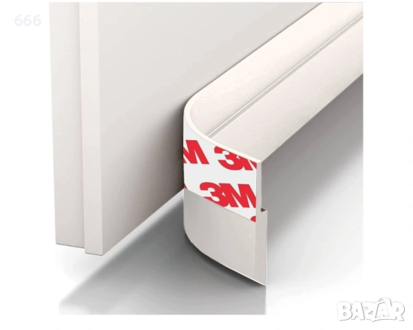 Силиконова уплътняваща лента за врати и прозорци  (Бяла, 5 м), снимка 3 - Други стоки за дома - 53902243