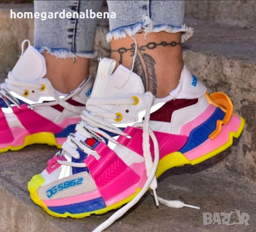 Dolce & Gabbana Space Sneakers – Дамски цветни сникърси | Размери 36–39, снимка 2 - Маратонки - 54314210