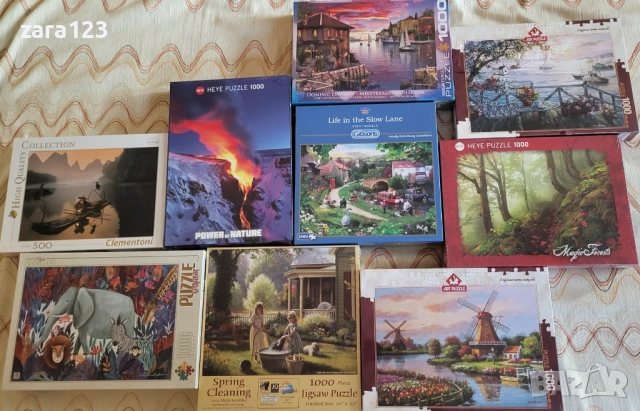 Нови пъзели 500 и 1000 части - Heye, Trefl, Clementoni, Cobble Hill, Gibsons, Eurographics, Sunsout, снимка 1