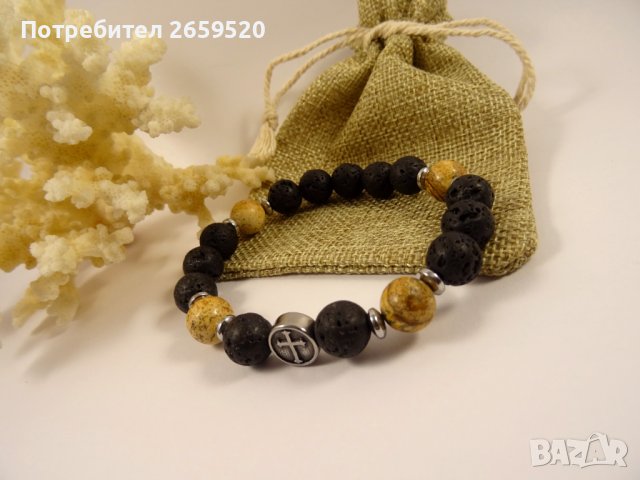 Мъжка гривна от естествени камъни