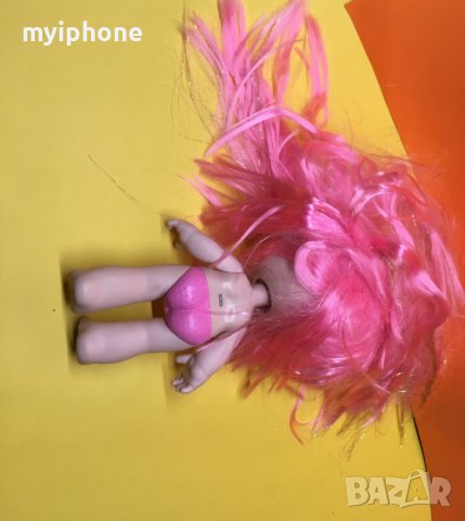 Детска кукла с големи очи и розова коса, снимка 3 - Кукли - 38059404