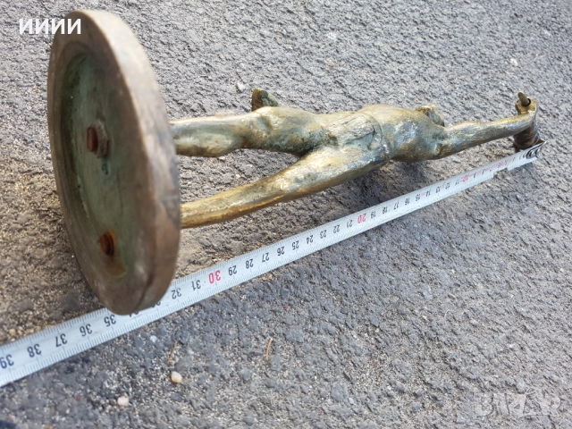 Масивна бронзова статуетка пластика, снимка 3 - Антикварни и старинни предмети - 52884990