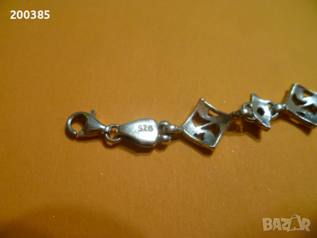 Сребърна гривна, снимка 3 - Гривни - 44568076