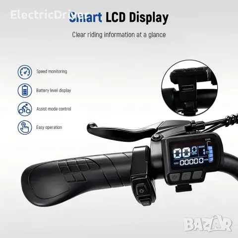 Електрическо колело Lookroad L20 Mini Fat bike,фет байк, снимка 4 - Велосипеди - 56219696