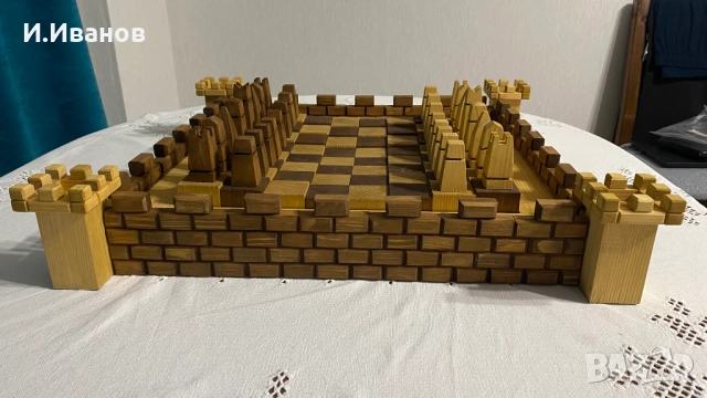 ШАХ дървен, ръчна изработка, снимка 3 - Шах и табла - 52456993