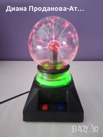 Плазмена топка-лампа с музикален ефект, снимка 4 - Настолни лампи - 51391421