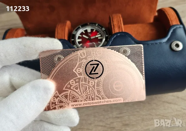 Zelos Swordfish 40mm SS 'Crimson Red', снимка 10 - Мъжки - 55742347