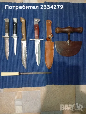 Стари ножове, различни видове , масап стар. , снимка 6 - Ножове - 53027619