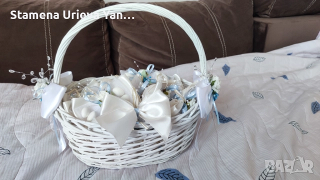 Дизайнерска официална рокля + сватбен букет и кошница, снимка 13 - Рокли - 51789297