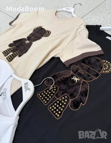 Дамски тениски с мече , снимка 2 - Тениски - 48880676