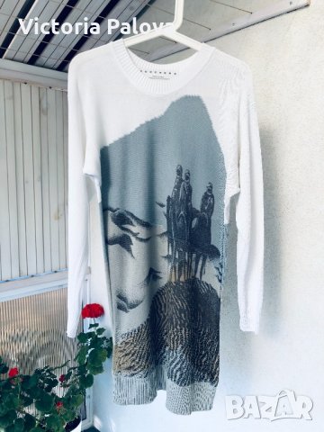 Дизайнерски италиански пуловер ZUCCHERO, снимка 1 - Блузи с дълъг ръкав и пуловери - 30701343