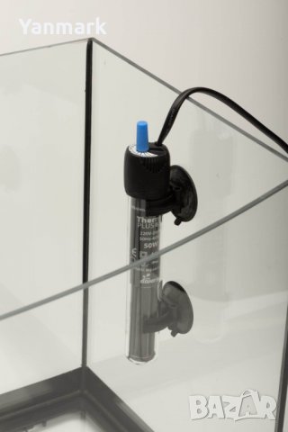 Акварим за рибки 112 л. оборудван с филтър, капак, термометър, нагревател и кеп, снимка 5 - Аквариуми - 37666755