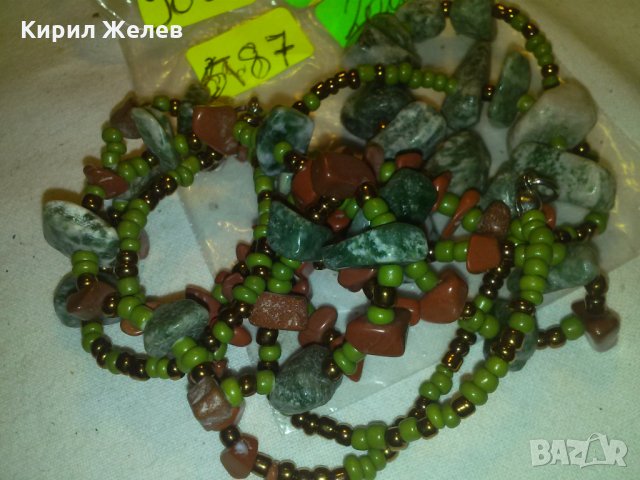 СТАРО МЪНИСТЕНО с МНОГО РАЗЛИЧНИ СКЪПОЦЕННИ КАМЪНИ КОЛИЕ 12692, снимка 6 - Колиета, медальони, синджири - 29638136