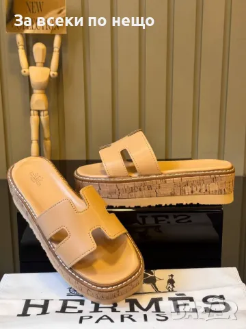 Hermes Дамски Чехли На Платформа Хермес Код E275, снимка 18 - Чехли - 50415370