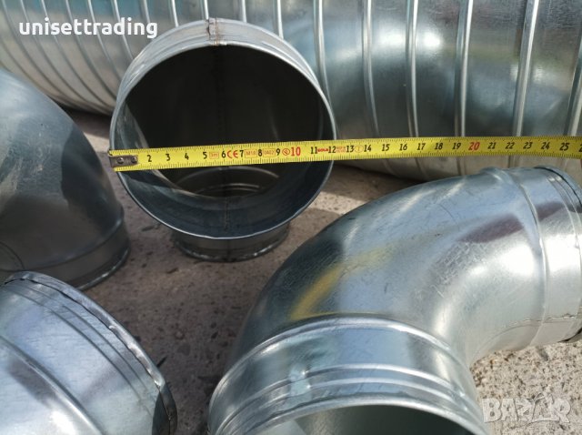 Коляно за аспирация ф125 поцинкована ламарина, снимка 3 - Други машини и части - 38027717