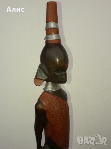 африканска дървена фигура,статуетка, снимка 10 - Статуетки - 38851654