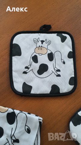 Комплект- кухненска престилка, ръкавица, ръкохватка, панер за хляб., снимка 6 - Аксесоари за кухня - 38483285