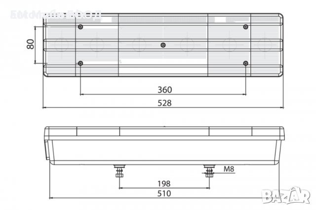 Стопове за камион 24V-комплект-528, снимка 2 - Аксесоари и консумативи - 38603419