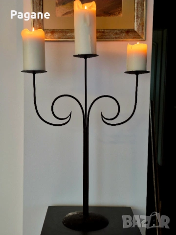  Метален свещник с винтидж дизайн – 53 см