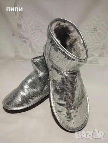 ДАМСКИ ЕКО БОТИ цвят металик