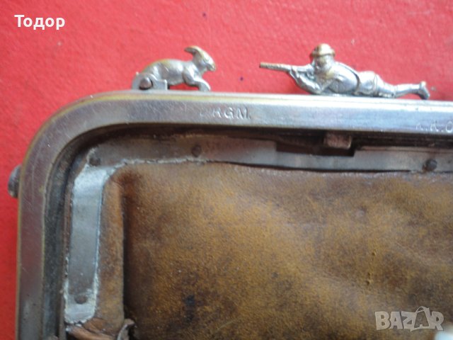 Уникално кожено ловно портмоне кесия чантичка DRGM, снимка 4 - Колекции - 40629362