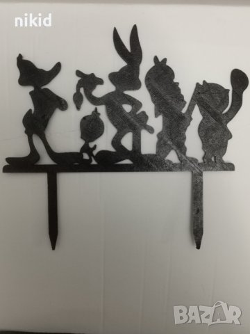 Space Jam Бъгс Бъни looney tunes пластмасов топер украса декор за торта табела