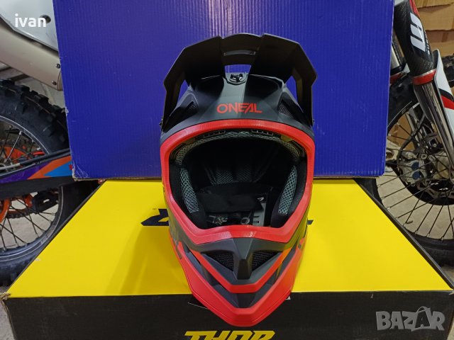Каска oneal cross enduro dounhill exc sxf crf yzf tc te husqvarna ktm honda suzuki, снимка 3 - Мотоциклети и мототехника - 42428632