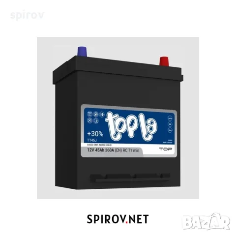 Акумулатор Topla JIS 12V 45Ah 360A /д+/ малка кутия