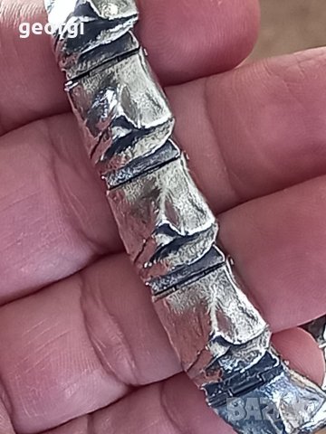 Дизайнерска сребърна гривна , снимка 8 - Гривни - 39628025