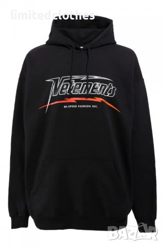 VETEMENTS Hi-Speed Logo Print Oversized Мъжко / Дамско Горнище тип Суичър size XS и S