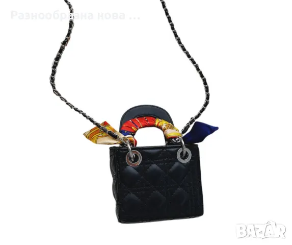 Мини капитонираната чанта с детайл на дръжката, снимка 6 - Чанти - 49002289