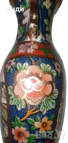 Малка порцеланова китайска ваза с печат, снимка 4 - Вази - 41954713