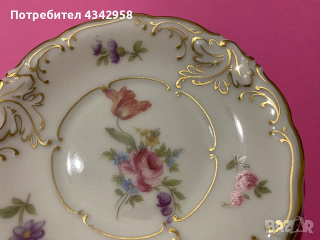 KPM.1934-1945г. Чинийки-подложки от серия Friederike., снимка 6 - Антикварни и старинни предмети - 52860607