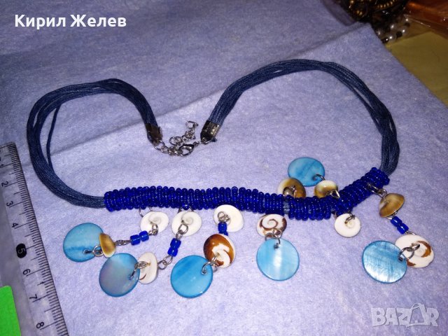 МНОГО КРАСИВА СЕДЕФЕНА ФЕШЪН АРТ ОГЪРЛИЦА ЛЯТНО ПЛАЖНО ХЕНД МЕЙД КОЛИЕ 34661, снимка 6 - Колиета, медальони, синджири - 39144346