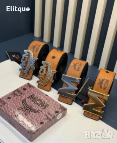 колани MCM от естествена кожа в кутия 4см