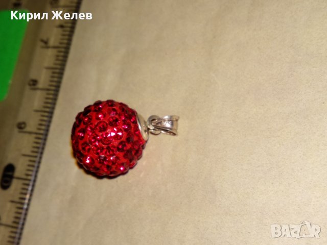 БЛЕСТЯЩО КРИСТАЛНО АРТ МЕДАЛЬОНЧЕ СРЕБРО 925 ПЕНДАНТ ТОПЧЕ за КОЛИЕ 28752, снимка 5 - Колиета, медальони, синджири - 39267353