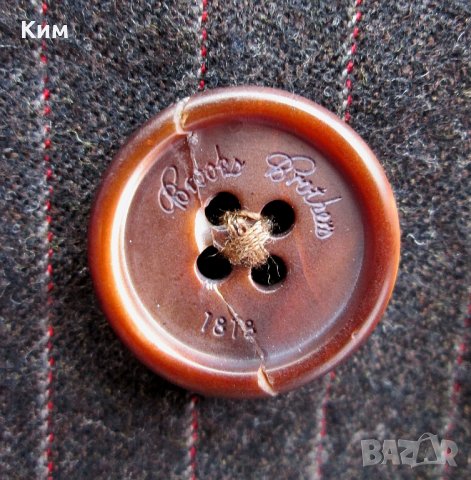 Вълнено сако Brooks Brothers в кафяво, снимка 4 - Сака - 29354354