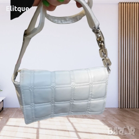 Дамска капитонирана малка чанта в модерни цветове, снимка 5 - Чанти - 52889056