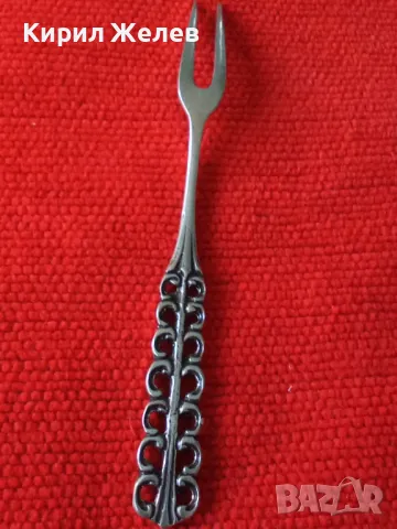 СТАРА НЕМСКА АЖУРНА КОЛЕКЦИОНЕРСКА ДЕСЕРТНА СРЕБЪРНА ВИЛИЧКА СРЕБРО 800 ПРОБА 43002, снимка 12 - Колекции - 44376120