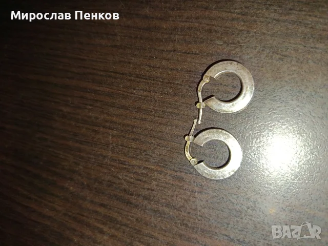 Дамски сребърни обеци, снимка 2 - Обеци - 56453274