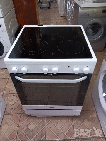 Свободно стояща печка с керамичен плот VOSS с две години гаранция!