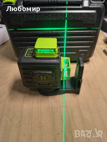 Huepar 2 x 360 самонивелиращ се лазерен нивелир с кръстосана линия, 360° зелен лъч с двоен
, снимка 4 - Измервателни инструменти - 49658090